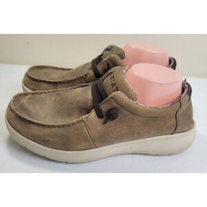 Ariat Hilo 10046941 Brown Leather Loafer Slip On Casual Shoe Men's Sz 9.5D wide